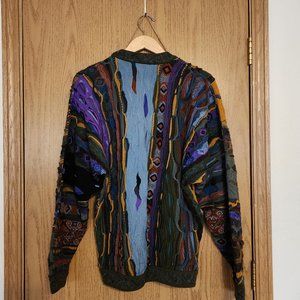 Vintage  1980's Coogi Handmade Sweater, Made in Australia, Size Med